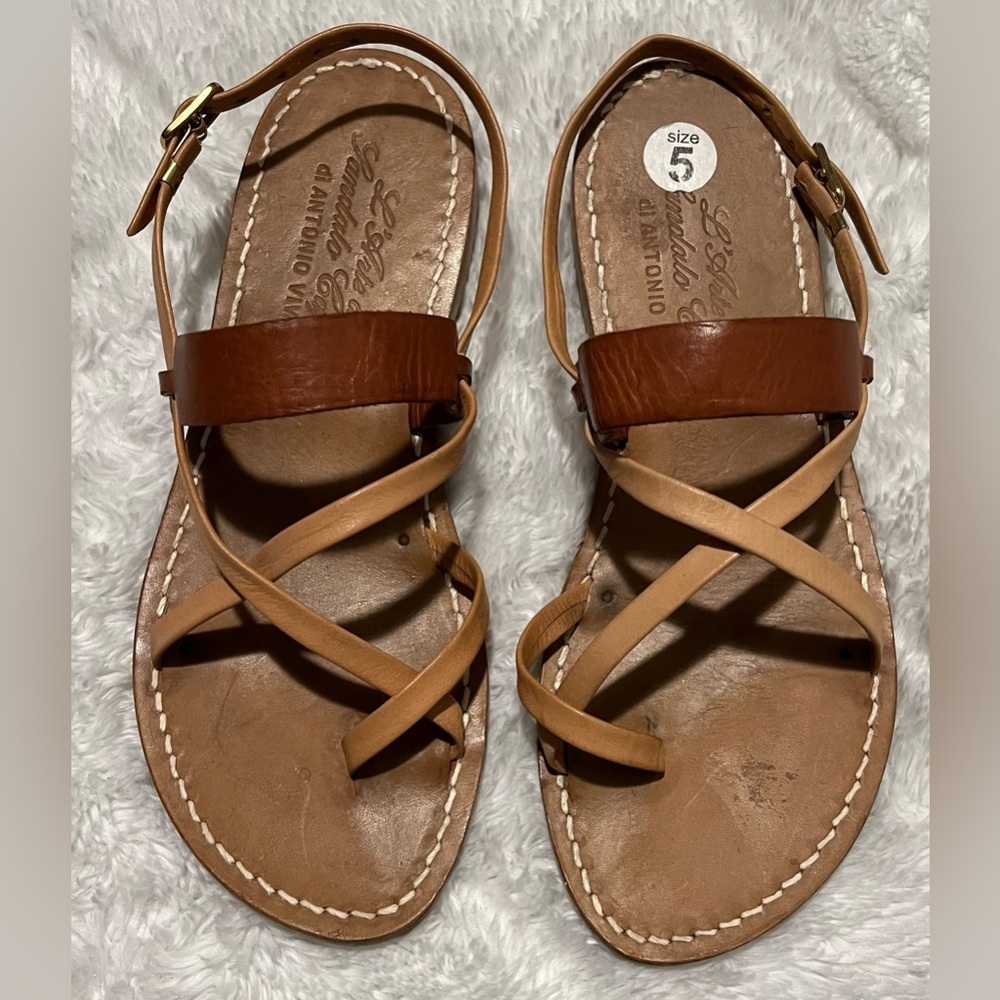 L’arte del Sandalo Caprese di Antonio Viva Leather Women’s Sandals size 5